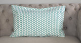Turquoise Polka Dot Block Print Cushion