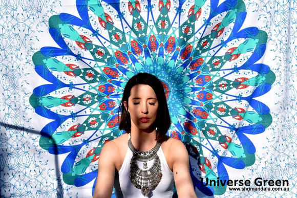 Universe Green Mandala Throw
