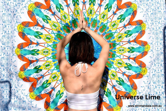Universe Lime Mandala Throw - Adore India   