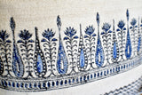 Block Print Tilak Cotton Dari Cushion Cover Burgundy Blue Size 65x65cm