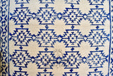 Block Print Aztec Indigo Cotton Dari Cushion Cover Euro Size 65x65cm