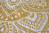 Passion Gold Mandala Beach Round Throw