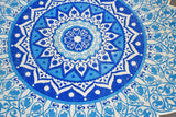 Blue Mandala Block Print Dhurrie Carpet Rug