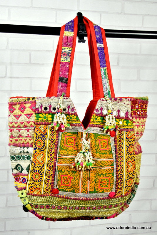 Cotton bag Handmade vintage Banjara Indian bag shoulder bag - Inspire Uplift