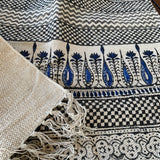 Beautiful Hand Made Tilak Indigo Block Print Cotton Dari Carpet