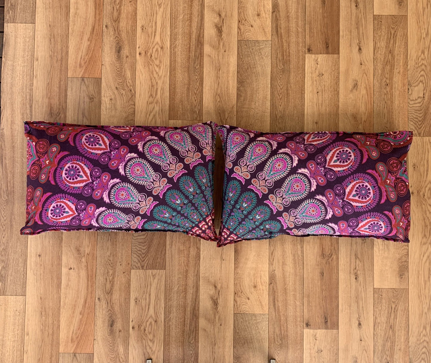 Harmony Purple Cotton Mandala Pillow Set 2Pcs