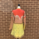 Indian Handmade Reversible Cotton Vintage Kantha Quilted Jacket MED-14