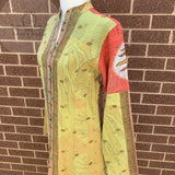 Indian Handmade Reversible Cotton Vintage Kantha Quilted Jacket MED-14
