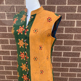 Indian Handmade Reversible Cotton Vintage Kantha Quilted Jacket MED-13