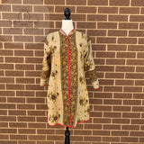 Indian Handmade Reversible Cotton Vintage Kantha Quilted Jacket MED-4