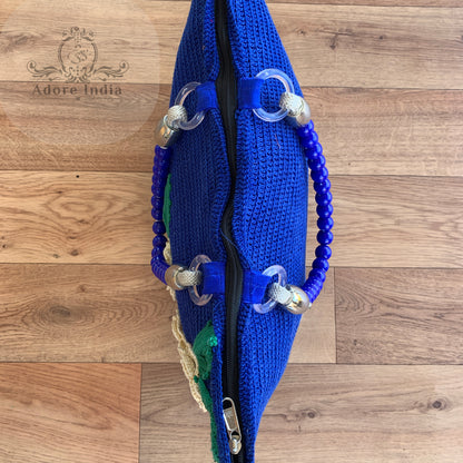 Handmade Crochet Bohemian Vintage Tribal Banjara Hippy Shoulder Bag-3