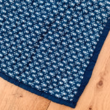 Indigo Royal Print Cotton Reversible Padded Baby Quilt Bedspread