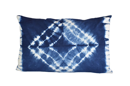 Hand Made Indigo Tie and Dye Star Pillow Cover - Adore India   