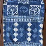 Indian Handmade Indigo Vintage Cotton Indigenous Boho Scarf Stole