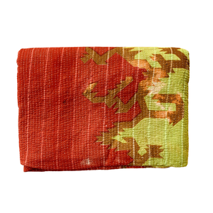 Indian Handmade Reversible Vintage Kantha Auilt Bedspread Neelu