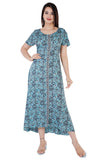 Esme Turquoise Paisley Printed Bohemian Dress
