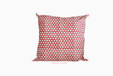 Red Polka Dot Block Print Canvas Cotton Cushion Cover Pillow 2Pcs