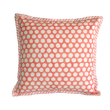 Coral Dot Hand Block Print Cushion Cover 40cms