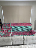 Indian Handmade Cotton Reversible Vintage Kantha Quilt Bedspread Throw Aashima