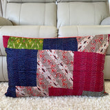 Silk Vintage Kantha Patchwork Pillow Cover 9