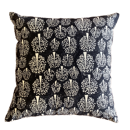 Black Tree of Life Cushion Cover