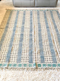Handmade Beautiful Sarcelle Block Print Cotton Dari Carpet Serenity