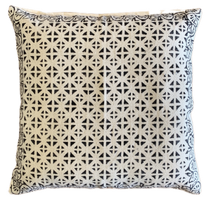 Geometrical Block Print Cotton Dari Cushion Cover Euro Size 