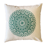 Green Mandala Cushion Pillow Cover